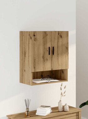 VidaXL Wandkast 60x31x70 cm bewerkt hout artisanaal eikenkleur