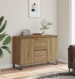 VidaXL Dressoir 101,5x35x70 cm bewerkt hout artisanaal eikenkleurig