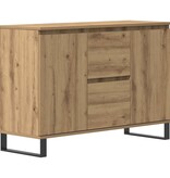 VidaXL Dressoir 101,5x35x70 cm bewerkt hout artisanaal eikenkleurig