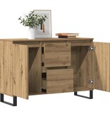 VidaXL Dressoir 101,5x35x70 cm bewerkt hout artisanaal eikenkleurig