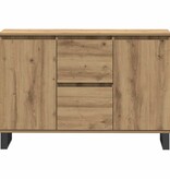 VidaXL Dressoir 101,5x35x70 cm bewerkt hout artisanaal eikenkleurig
