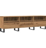 VidaXL Tv-meubel 150x30x44,5 cm bewerkt hout artisanaal eikenkleur