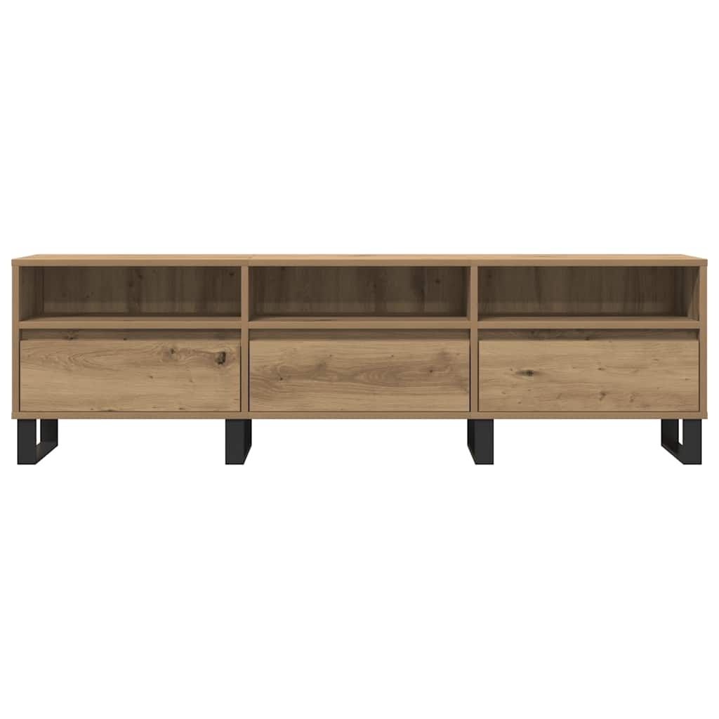 VidaXL Tv-meubel 150x30x44,5 cm bewerkt hout artisanaal eikenkleur