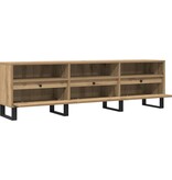 VidaXL Tv-meubel 150x30x44,5 cm bewerkt hout artisanaal eikenkleur