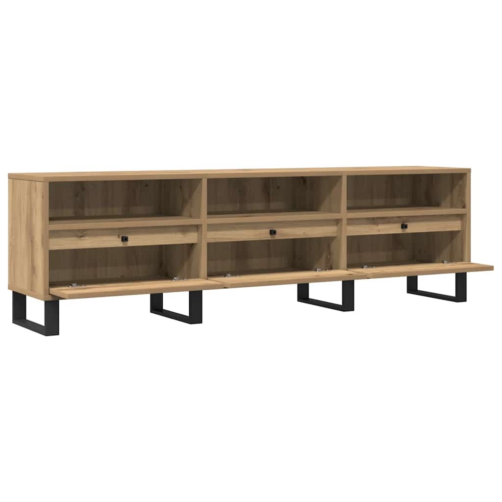 VidaXL Tv-meubel 150x30x44,5 cm bewerkt hout artisanaal eikenkleur