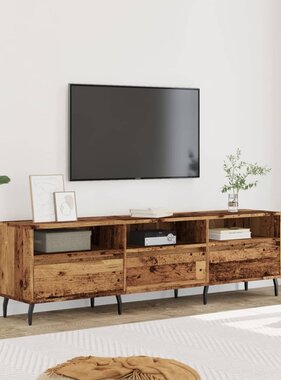 VidaXL Tv-meubel 150x30x44,5 cm bewerkt hout oud houtkleurig