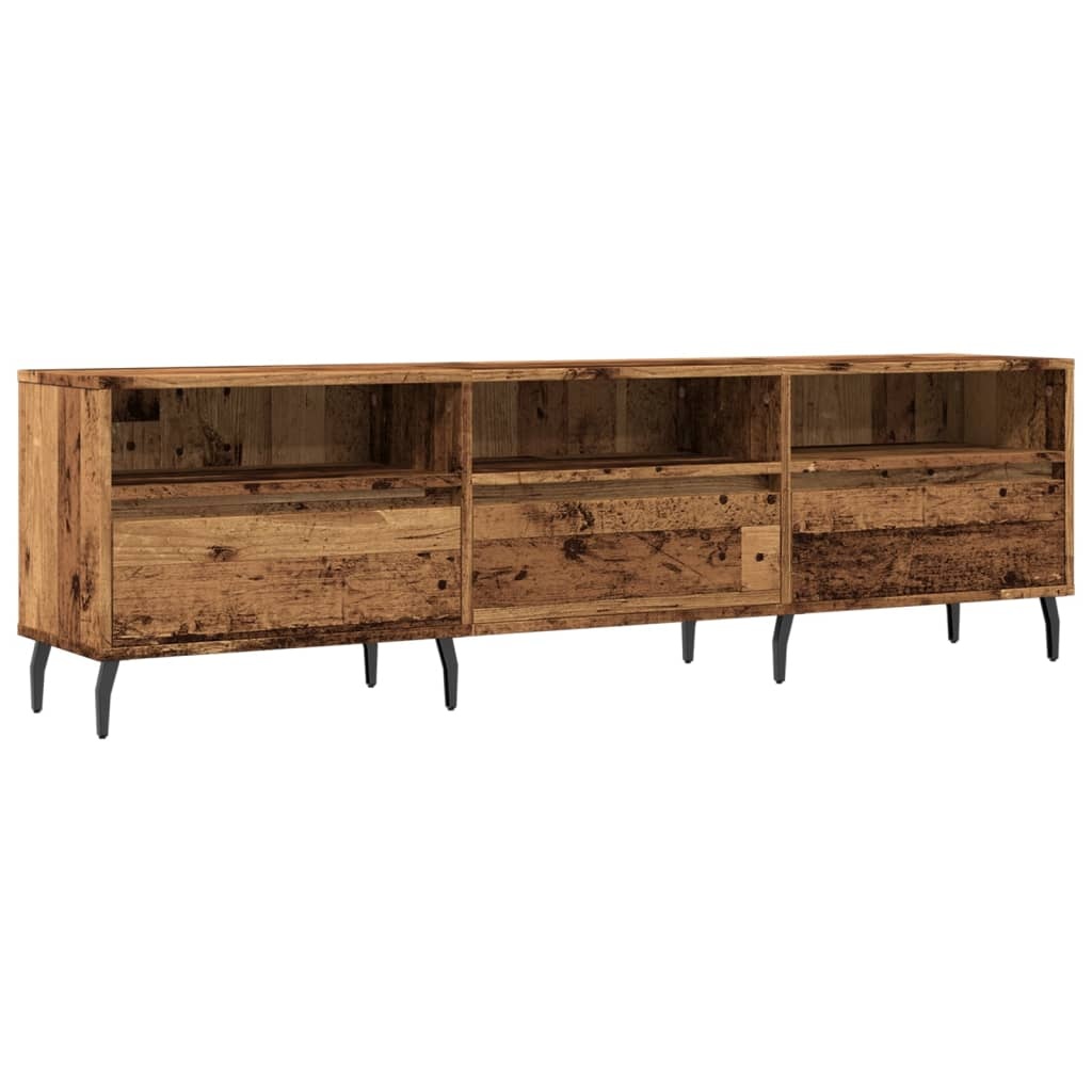 VidaXL Tv-meubel 150x30x44,5 cm bewerkt hout oud houtkleurig