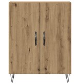VidaXL Dressoir 69,5x34x90 cm bewerkt hout artisanaal eikenkleur