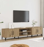 VidaXL Tv-meubel 180x31,5x40 cm bewerkt hout artisanaal eikenkleurig