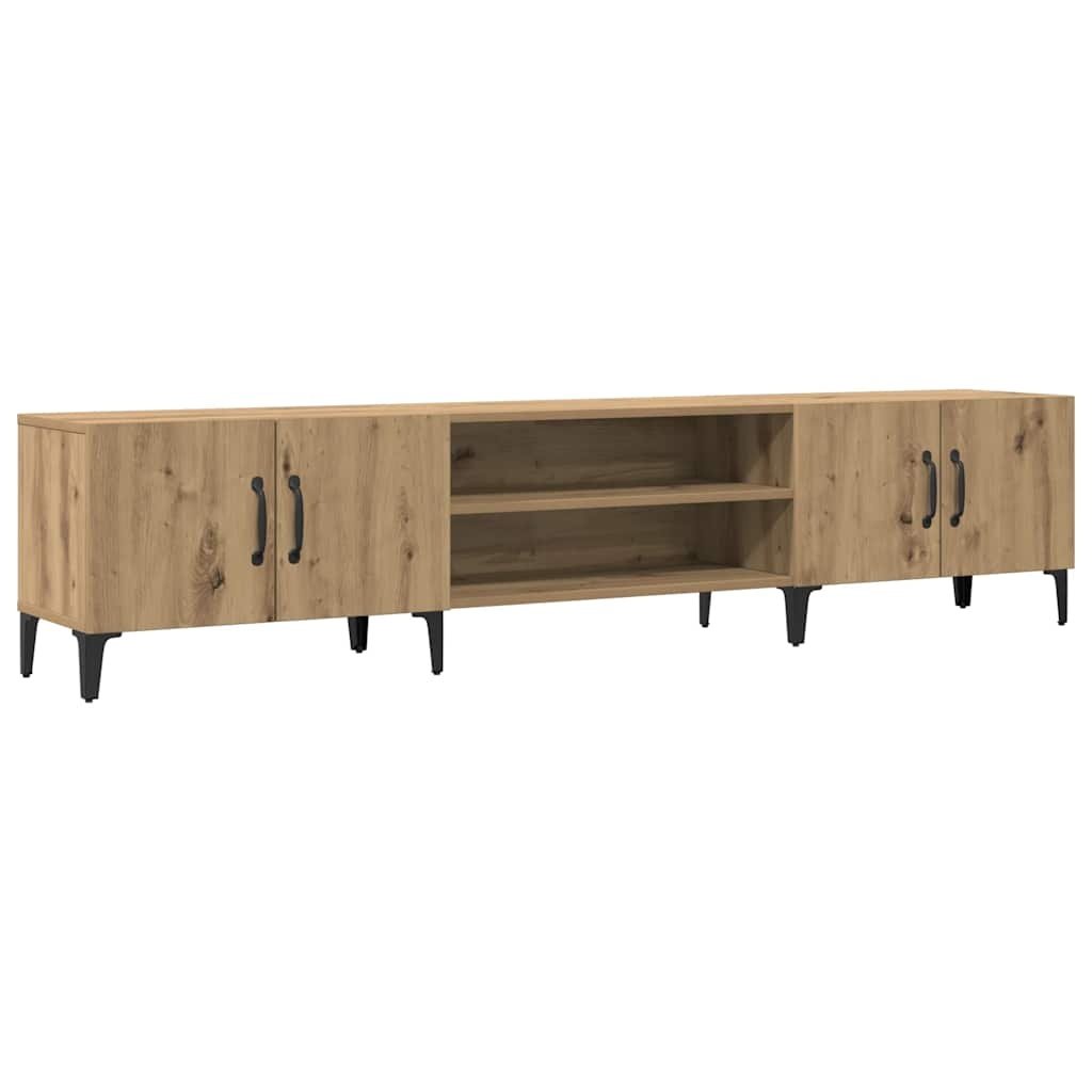 VidaXL Tv-meubel 180x31,5x40 cm bewerkt hout artisanaal eikenkleurig