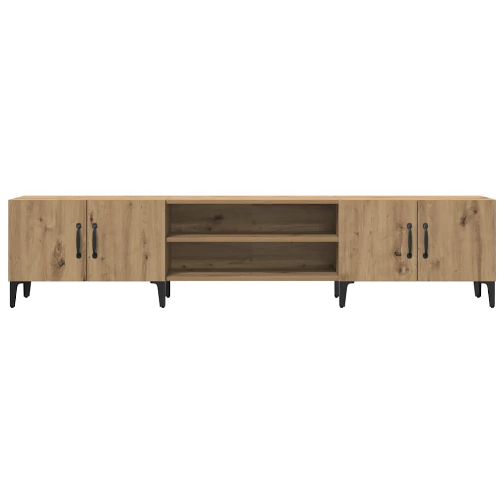 VidaXL Tv-meubel 180x31,5x40 cm bewerkt hout artisanaal eikenkleurig