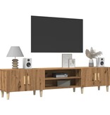 VidaXL Tv-meubel 180x31,5x40 cm bewerkt hout artisanaal eikenkleurig