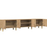 VidaXL Tv-meubel 180x31,5x40 cm bewerkt hout artisanaal eikenkleurig