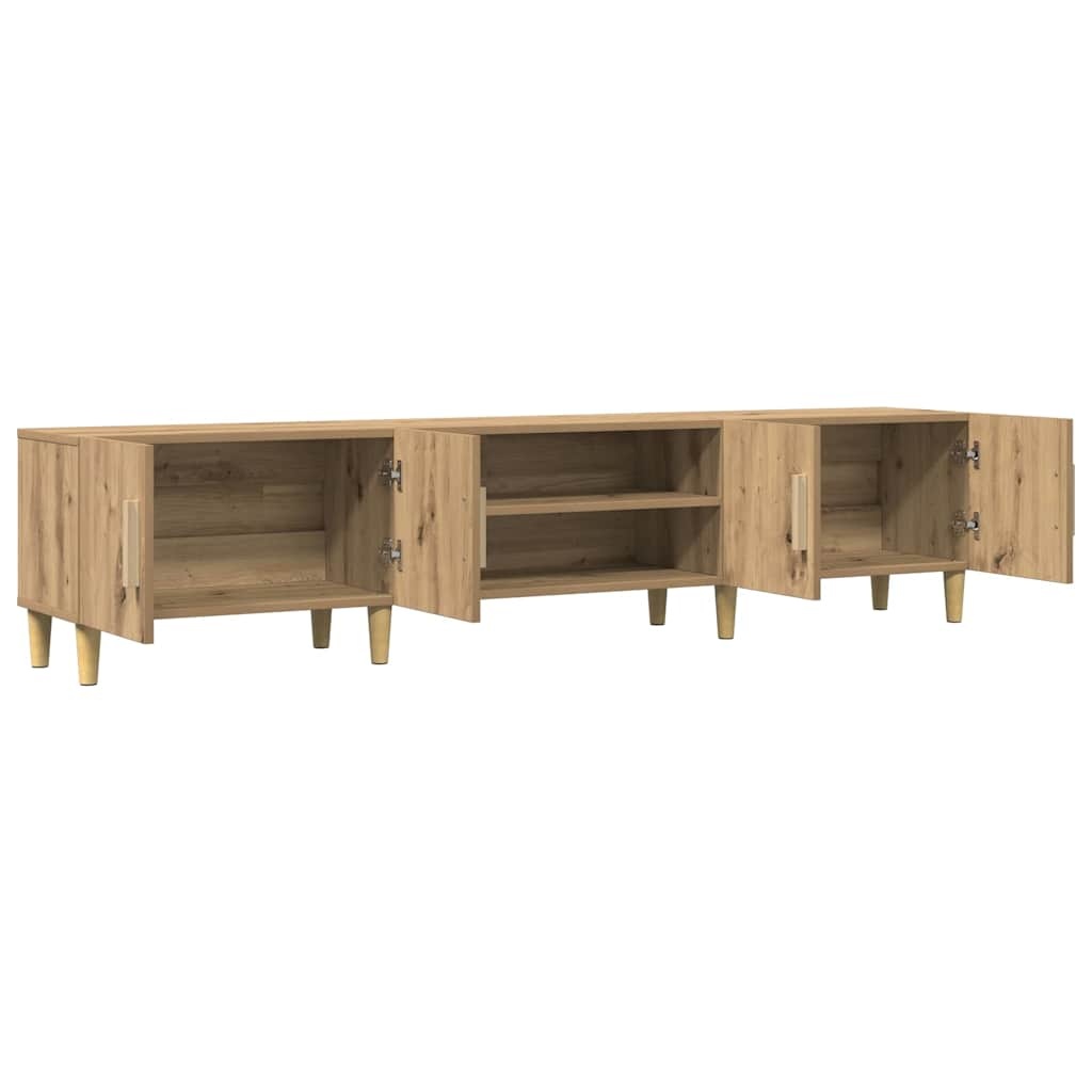 VidaXL Tv-meubel 180x31,5x40 cm bewerkt hout artisanaal eikenkleurig