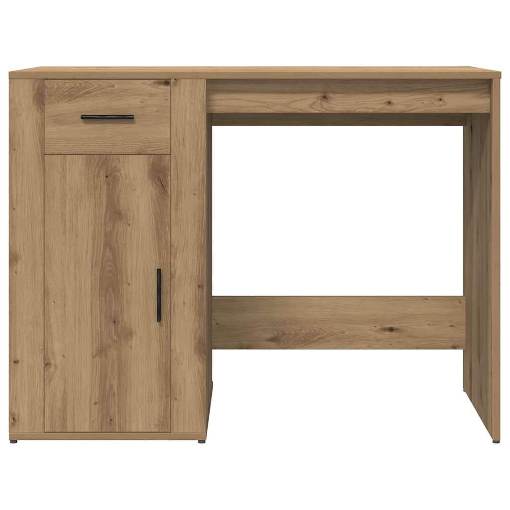 VidaXL Bureau 100x49x75 cm bewerkt hout artisanaal eikenkleur