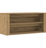 VidaXL Schoenenbankje 100x35x45 cm bewerkt hout artisanaal eikenkleur
