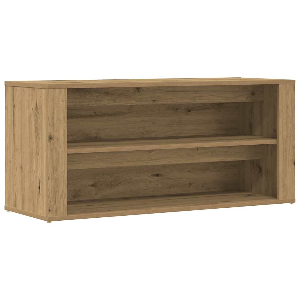 VidaXL Schoenenbankje 100x35x45 cm bewerkt hout artisanaal eikenkleur