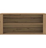 VidaXL Schoenenbankje 100x35x45 cm bewerkt hout artisanaal eikenkleur