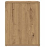 VidaXL Schoenenbankje 100x35x45 cm bewerkt hout artisanaal eikenkleur