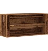 VidaXL Schoenenbank 100x35x45 cm bewerkt hout oud houtkleurig