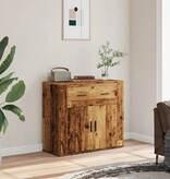 VidaXL Dressoir 80x33x70 cm bewerkt hout oud houtkleurig