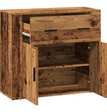 VidaXL Dressoir 80x33x70 cm bewerkt hout oud houtkleurig