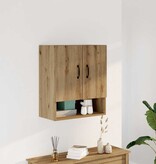 VidaXL Wandkast 60x31x70 cm bewerkt hout artisanaal eikenkleur