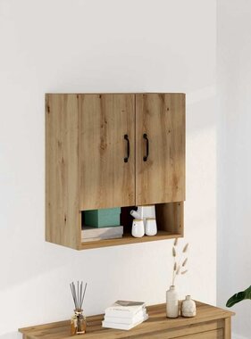 VidaXL Wandkast 60x31x70 cm bewerkt hout artisanaal eikenkleur