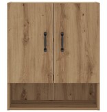 VidaXL Wandkast 60x31x70 cm bewerkt hout artisanaal eikenkleur