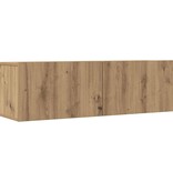 VidaXL Tv-meubels 2 st wandgemonteerd 100x30x30 cm artisanaal eiken
