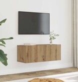 VidaXL Tv-meubels 2 st wandgemonteerd 80x30x30cm artisanaal eikenkleur