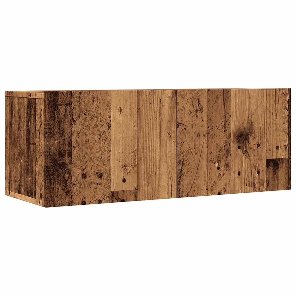 VidaXL Tv-meubels 2 st wandgemonteerd 80x30x30 cm oud houtkleurig