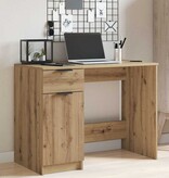 VidaXL Bureau 100x50x75 cm bewerkt hout artisanaal eikenkleur