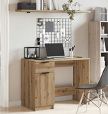 VidaXL Bureau 100x50x75 cm bewerkt hout artisanaal eikenkleur