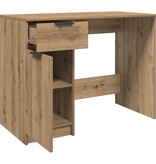 VidaXL Bureau 100x50x75 cm bewerkt hout artisanaal eikenkleur