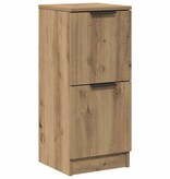 VidaXL Dressoir 30x30x70 cm bewerkt hout artisanaal eikenkleur
