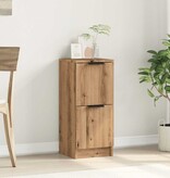 VidaXL Dressoir 30x30x70 cm bewerkt hout artisanaal eikenkleur