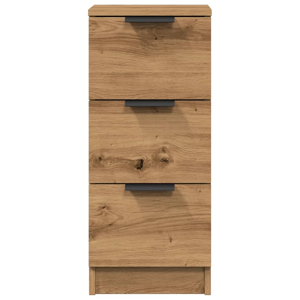 VidaXL Dressoirs 2 st 30x30x70 cm bewerkt hout artisanaal eikenkleur