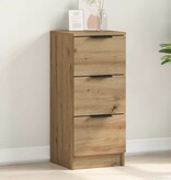 VidaXL Dressoir 30x30x70 cm bewerkt hout artisanaal eikenkleur