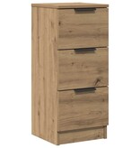 VidaXL Dressoir 30x30x70 cm bewerkt hout artisanaal eikenkleur