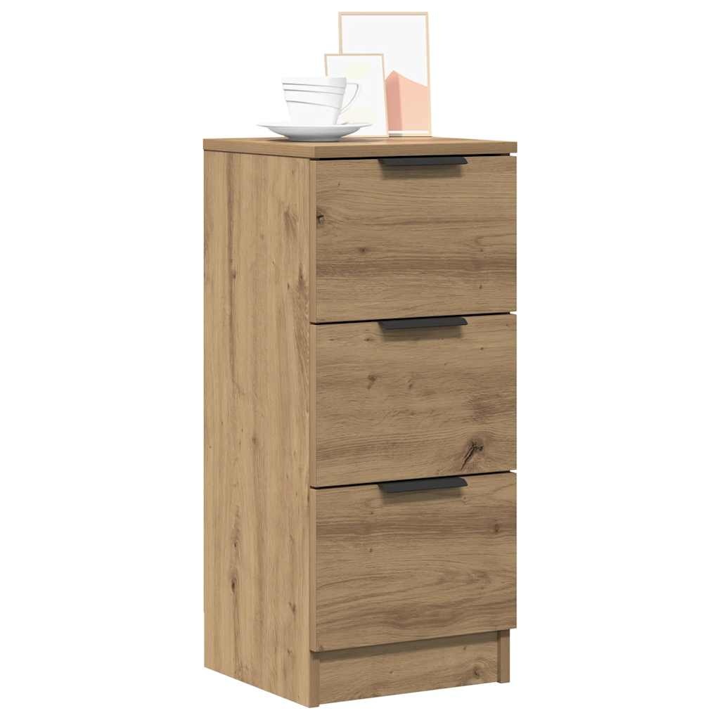 VidaXL Dressoir 30x30x70 cm bewerkt hout artisanaal eikenkleur