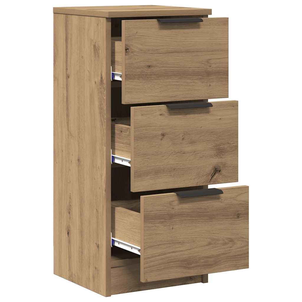 VidaXL Dressoir 30x30x70 cm bewerkt hout artisanaal eikenkleur