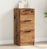 VidaXL Dressoir 30x30x70 cm bewerkt hout oud houtkleurig