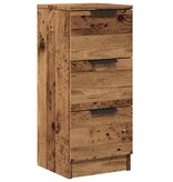 VidaXL Dressoir 30x30x70 cm bewerkt hout oud houtkleurig