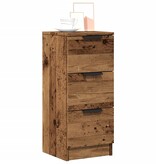 VidaXL Dressoir 30x30x70 cm bewerkt hout oud houtkleurig