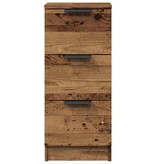 VidaXL Dressoir 30x30x70 cm bewerkt hout oud houtkleurig