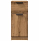 VidaXL Dressoirs 2 st 30x30x70 cm bewerkt hout artisanaal eikenkleur