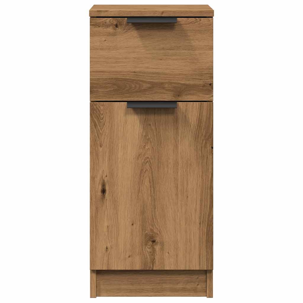 VidaXL Dressoirs 2 st 30x30x70 cm bewerkt hout artisanaal eikenkleur