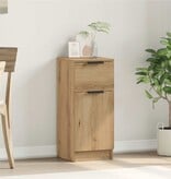 VidaXL Dressoir 30x30x70 cm bewerkt hout artisanaal eikenkleur