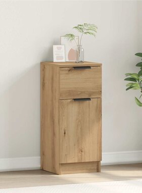 VidaXL Dressoir 30x30x70 cm bewerkt hout artisanaal eikenkleur